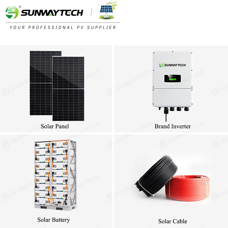 Complete Set Solar Energy Power Storage System 10000W 5KW 10KW Hybrid Solar Panel Electric Power Generation Kit