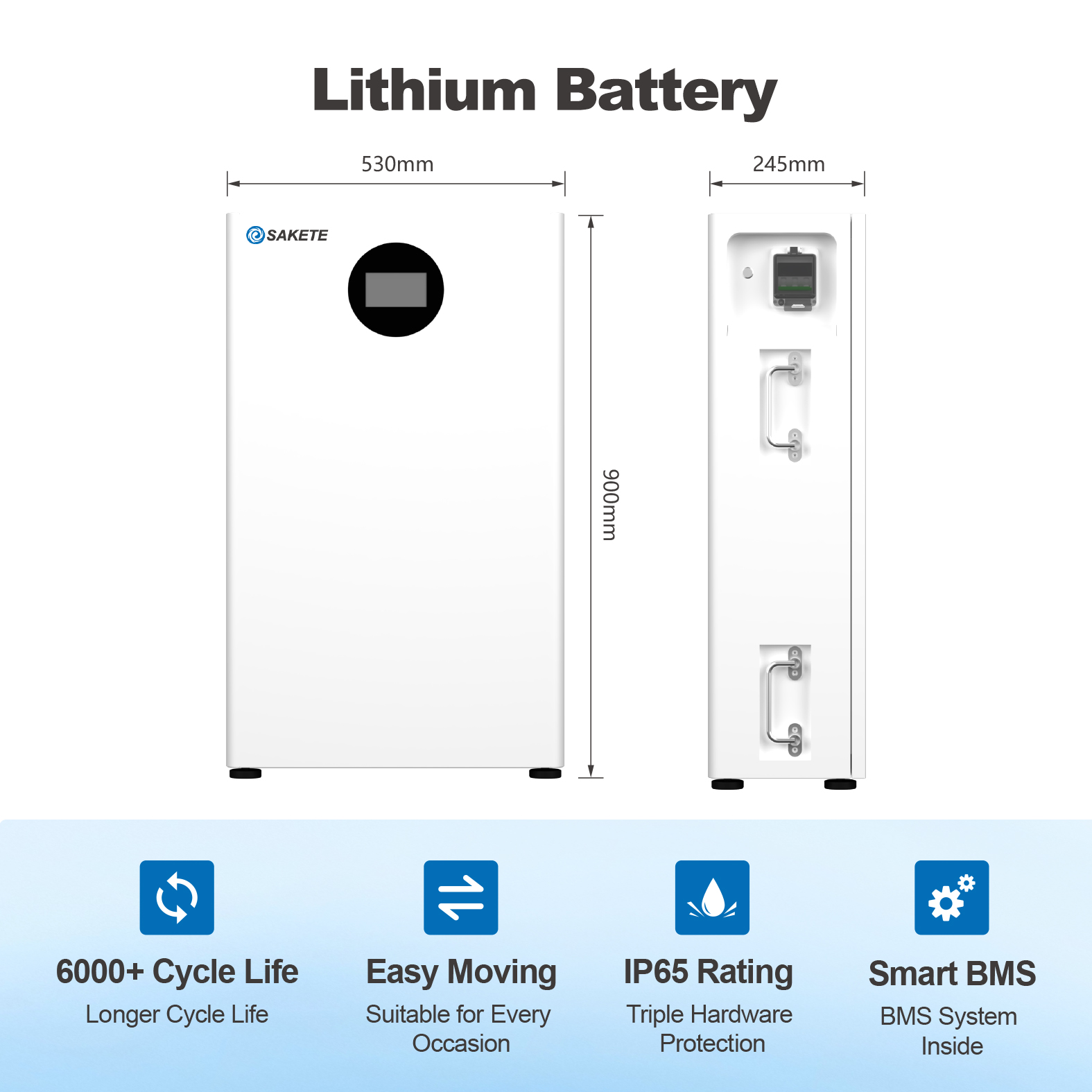 Sunket Factory Price 16kWh 51.2V Lithium Battery LiFePO4 Battery Pack for Solar Energy Storage System Wall Mount