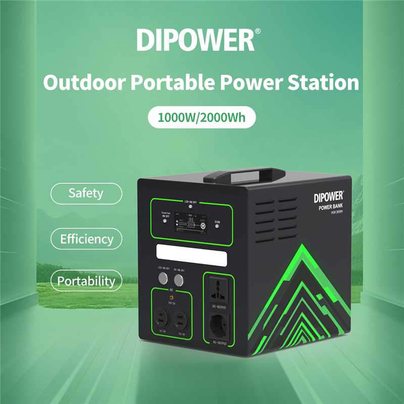 2000Wh Lithium Battery 1000W Solar Inverter Generator for Outdoor Power Supply Emergency Backup and Home Use