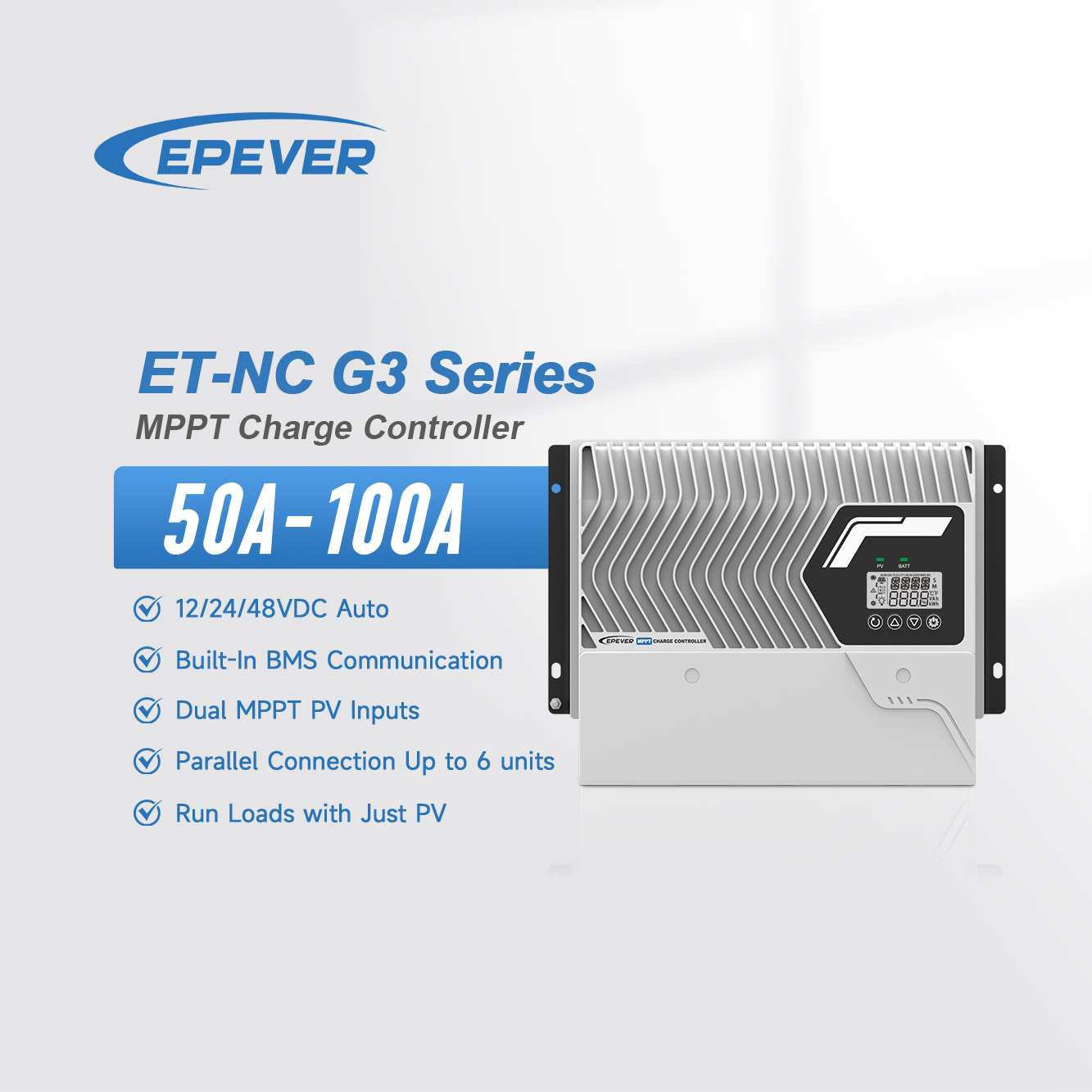 Wholesale Solar Charge Controller MPPT 50A ET5420NC G3 Solar Panel Regulator Battery Charger Controller 48V 24V 12V 50 Amp