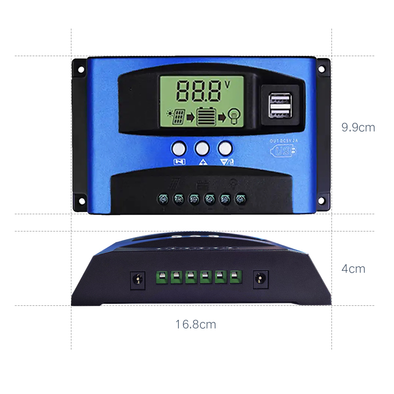 SUYEEGO New PWM 40A 50A 60A 12/24/48V Smart Solar Charge Controller Solar Charge Controller 60v 120a