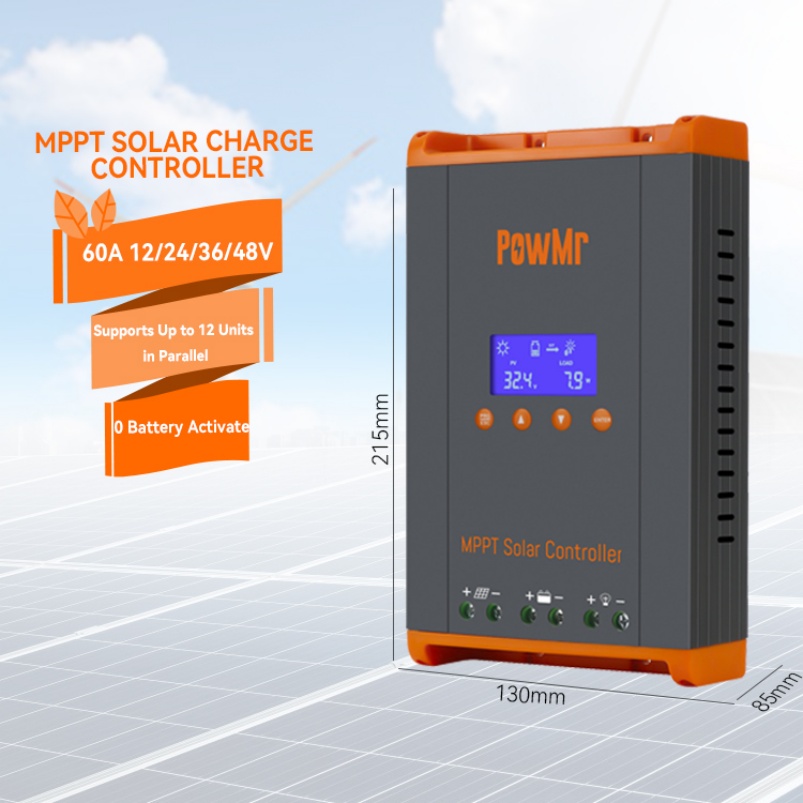 HHJ60-PRO for New Smart 60A 12V/24V/36V/48V Auto MPPT Solar Charge Controller Water Heater Controller Supports 12-Unit