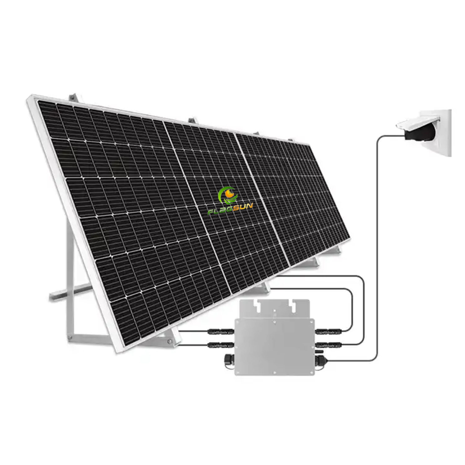 High Power 10KW Lithium Ion MPPT Balcony Solar Power System for Home Power Supply