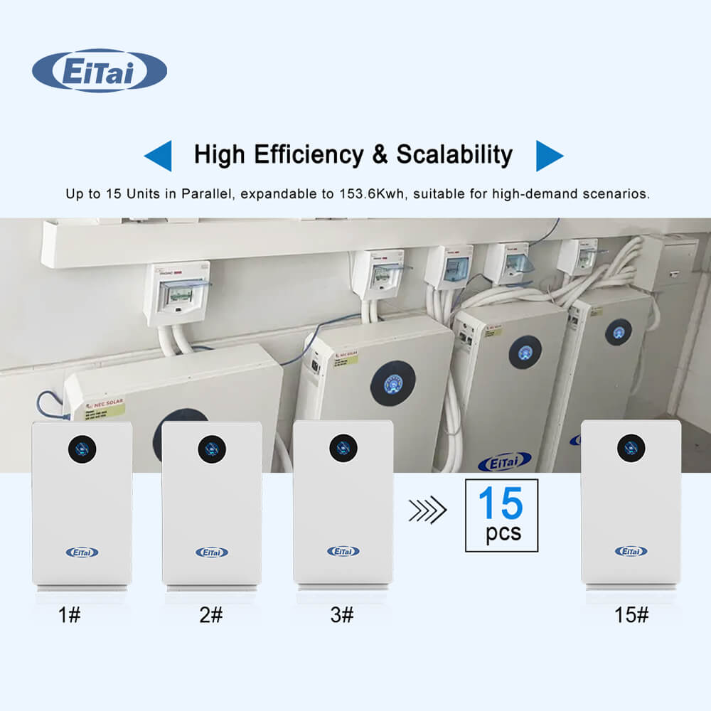 EITAI Lifepo4 10Kw 15Kw Powerwall 48V 51.2V 200Ah 300Ah Solar Litium Ion Battery 30 Kwh 10Kwh 5Kwh Lithium Phosphate Battery