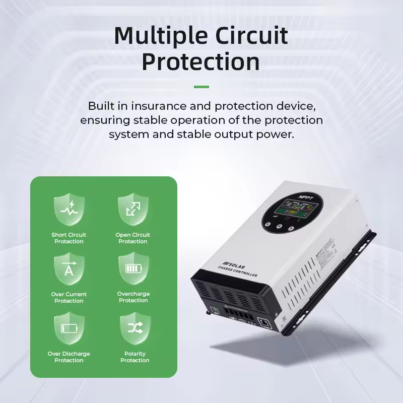 30A-120A Smart MPPT Solar Charge Controller PWM LCD Display 12V/24V/48V RS485 Solar Energy Systems