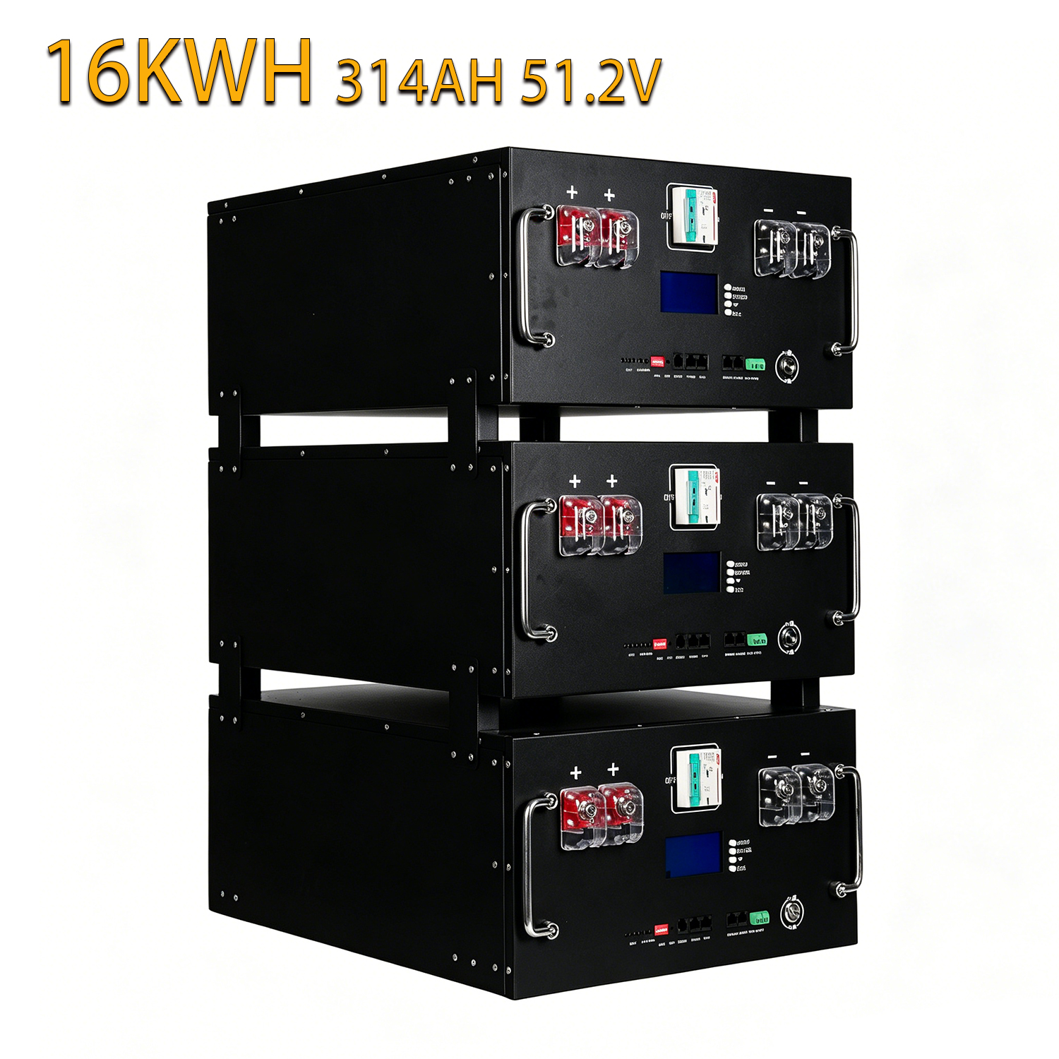 48V(51.2V) 16KWh 314Ah Stackable Rack-Mount Home Energy Storage LiFePO4 Lithium Ion Battery Pack
