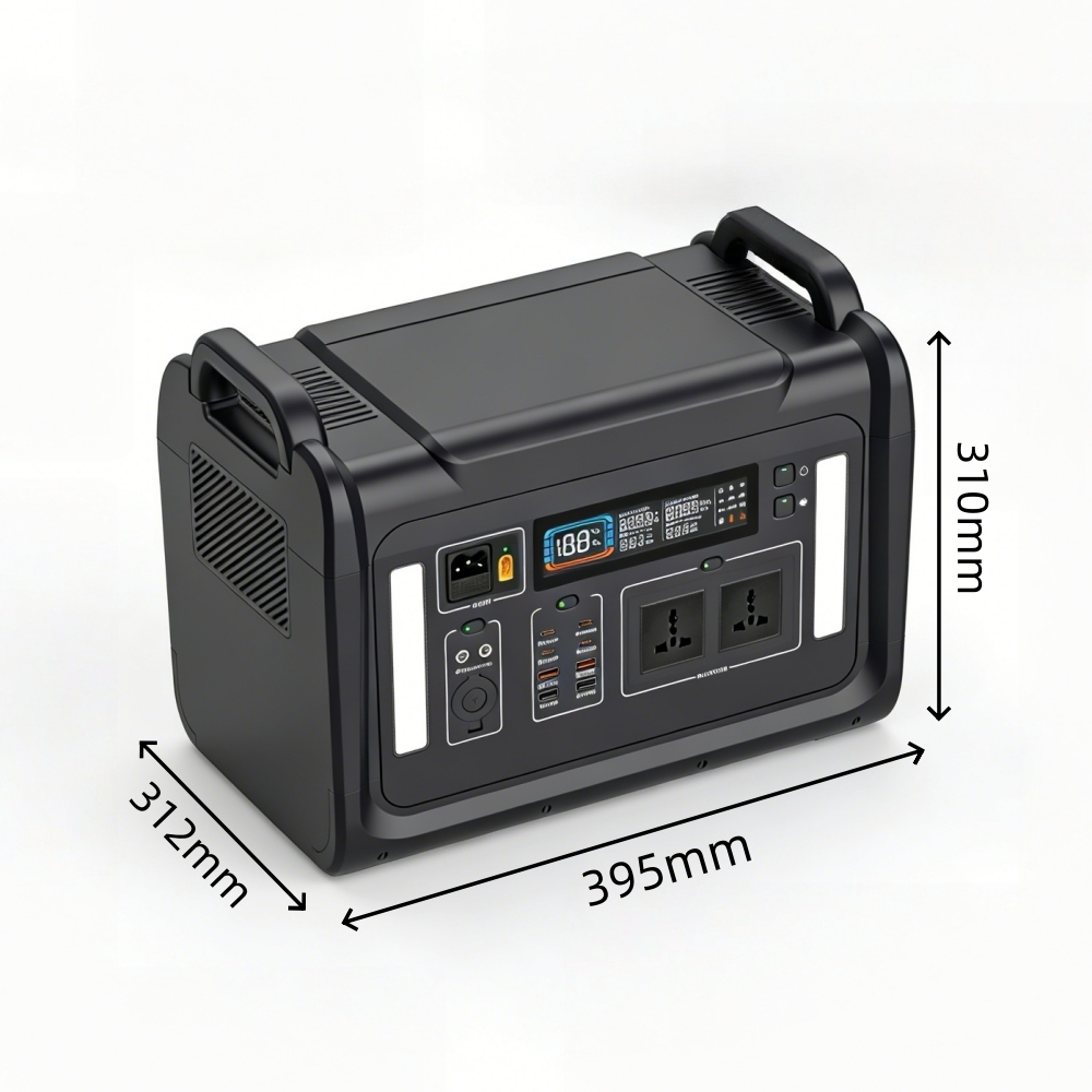 2400W Portable Power Station Solar Generator LiFePO4 Battery Power Backup Outdoor Energy Storage Power Supply with Flashlight