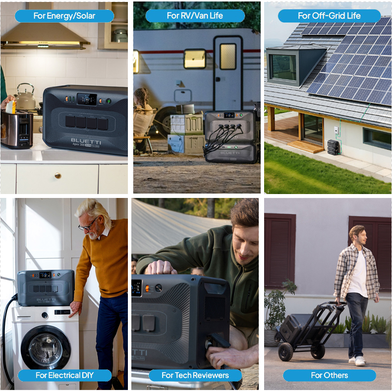 BLUETTI Best Selling 300W 500W 1000W 2700W 3000W Solar Energy Storage Generator Lifepo4 Battery Portable Power Station for Home