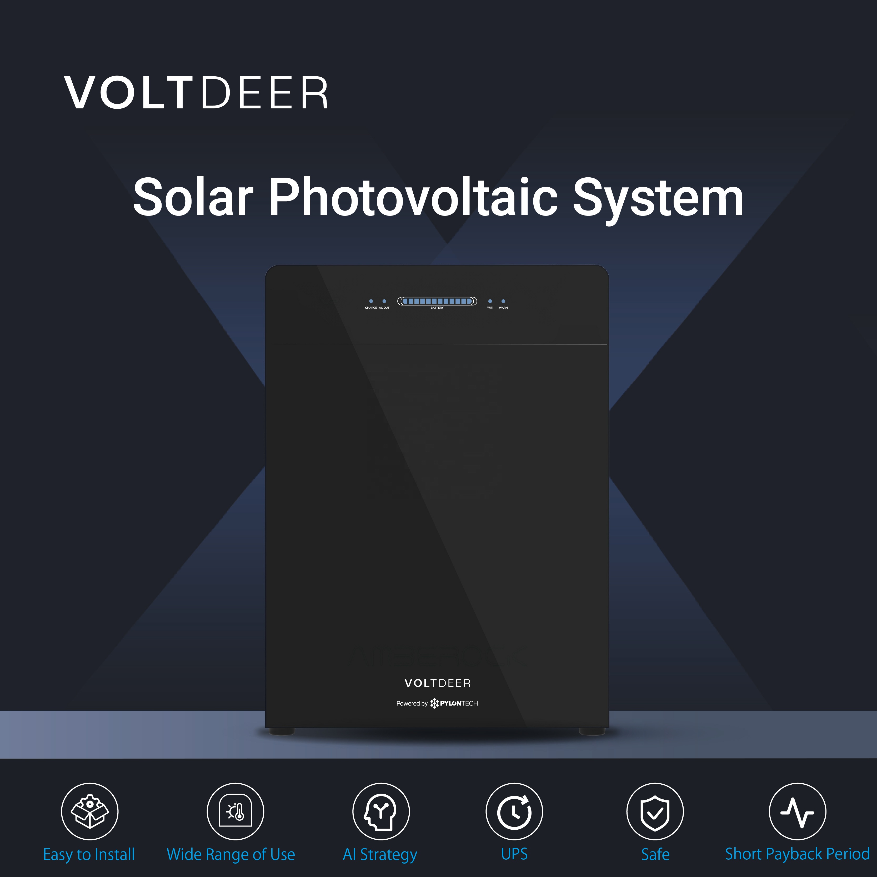VOLTDEER All-in-One Balcony Solar System Plug &amp; Play Compact Residential Energy Storage Small Home Apartment Use