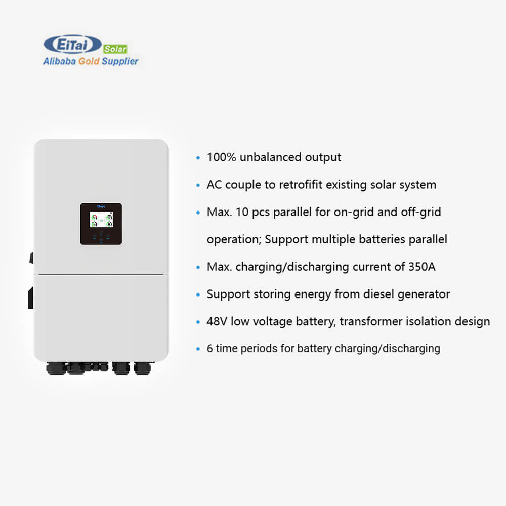 Full Kit Hybrid Solar Panel System Complete Set 20kw 20kva 25kw 30 kw 50kw on Off Grid Solar Energy Storage System for Home