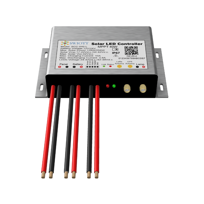 SCC040N Solar Charge Controller IP68 40w Intelligent GPS Waterproof MPPT Solar Street Light Charge Controller