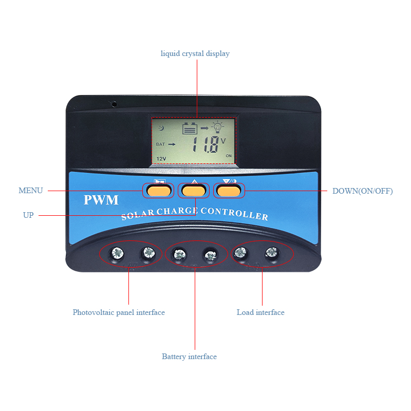 SUYEEGO New PWM 40A 50A 60A 12/24/48V Smart Solar Charge Controller Solar Charge Controller 60v 120a
