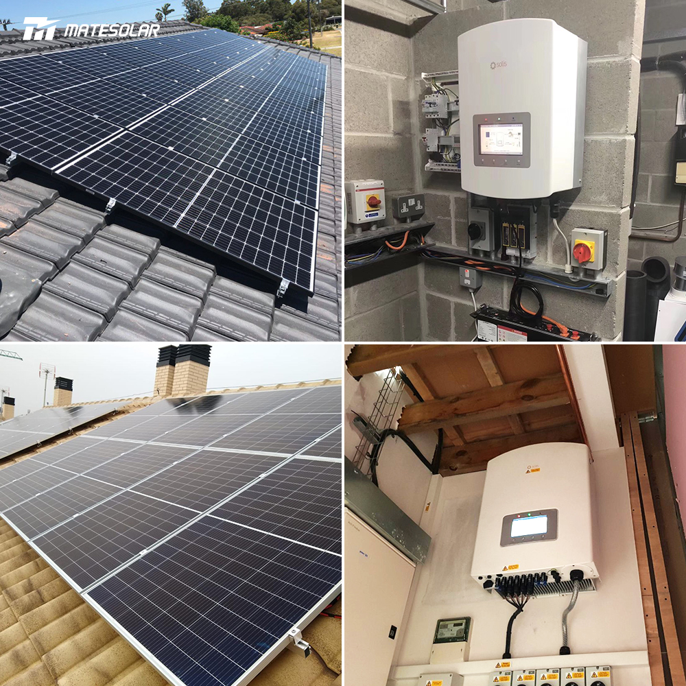 Complete Set 5-30KW Home on Grid Solar Panel System PV Module Inverter Mounting Kit for House Roof