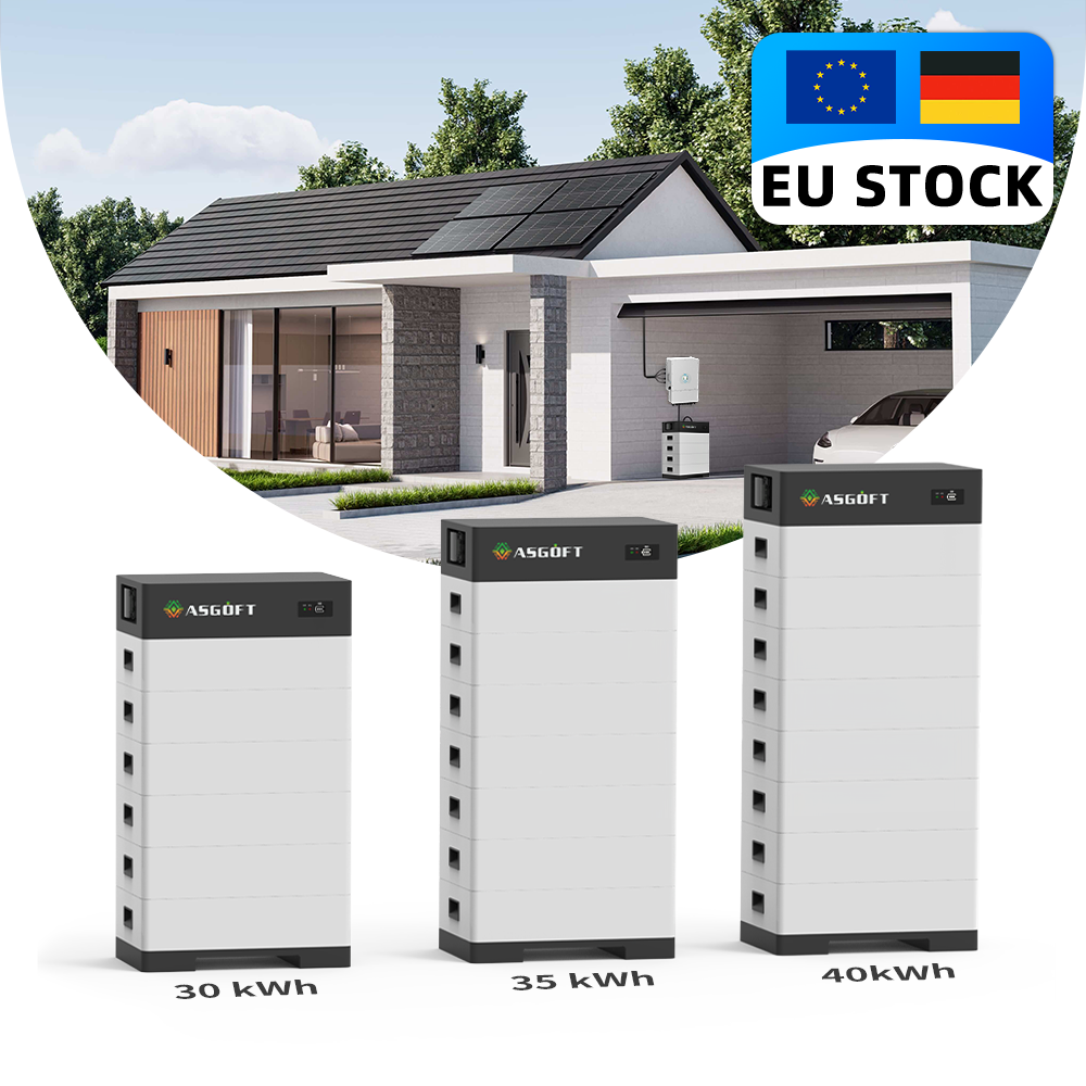 EU Stock High Voltage 15kWh-30kWh Stackable PO4 HV Lithium Battery For Household Energy Storage IP65 Protection CAN Hybrid