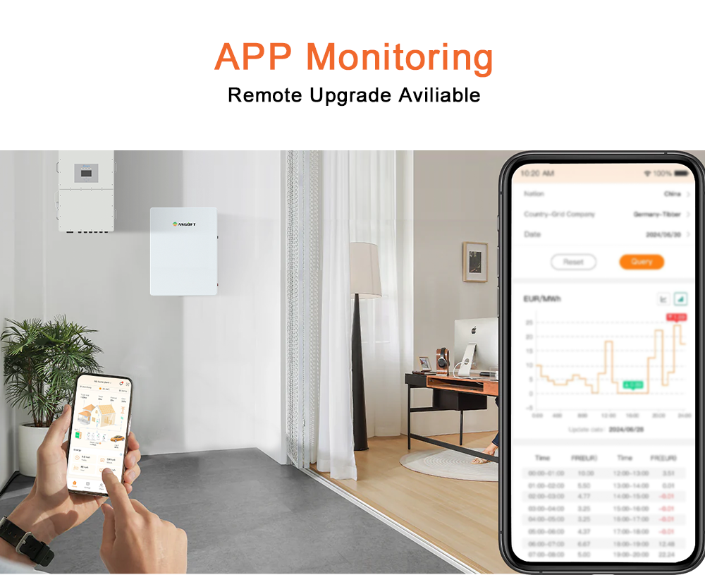 Germany Stock Wall-Mounted AI BMS Lithium Battery 51.2V Home Solar Energy Storage 48V 5KW 10KW Lifepo4 5kWh 10kWh 15kWh Home
