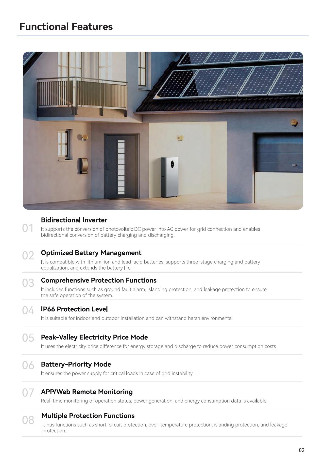 All-in-One ESS 5-10kW Hybrid Inverter LiFePO4 Battery Solar Storage CAN Plug Play Time Use Tariff Grid Sell Back Peak Valley