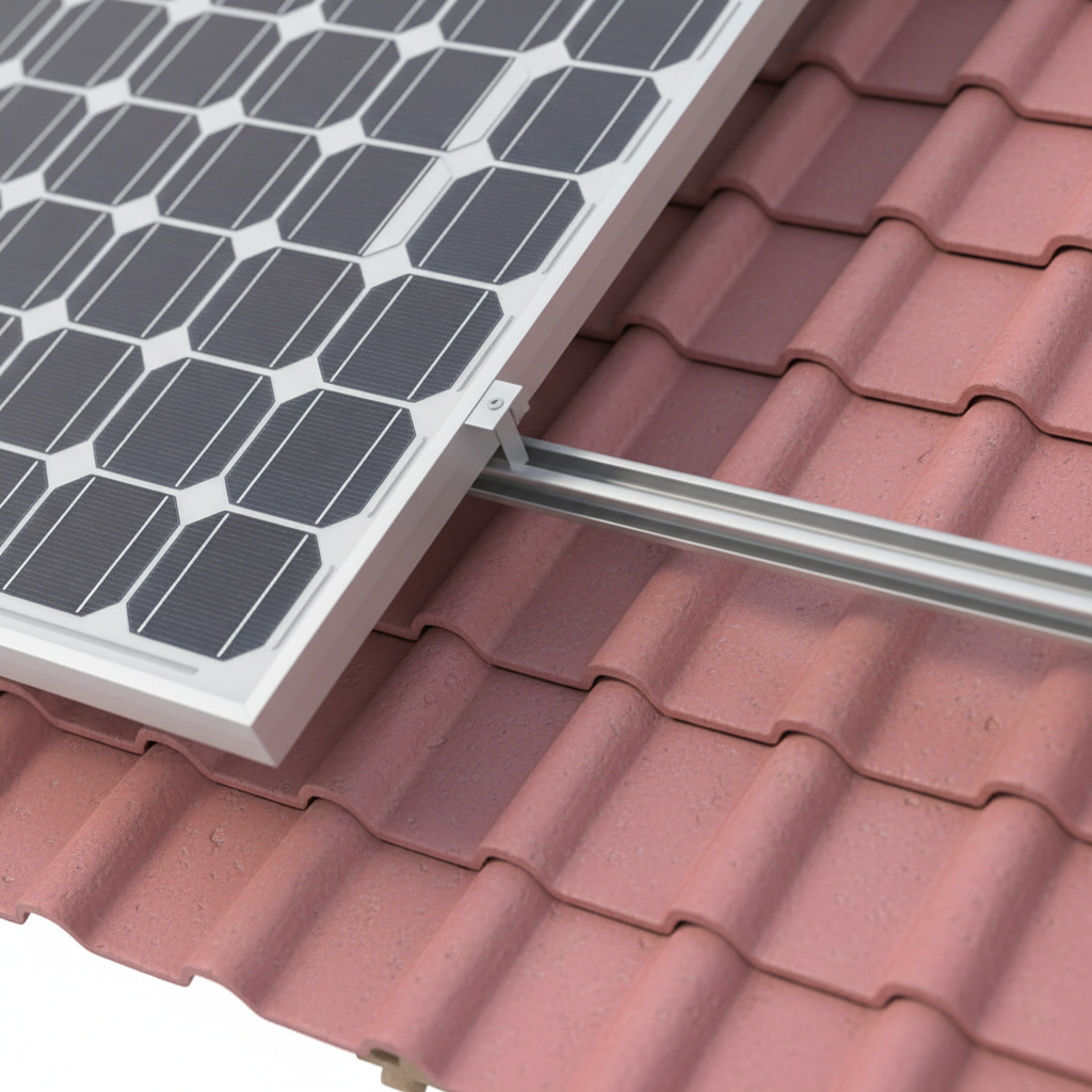 Tile Roof Solar Bracket Roof Mounting Rail System for Residential PV Installation