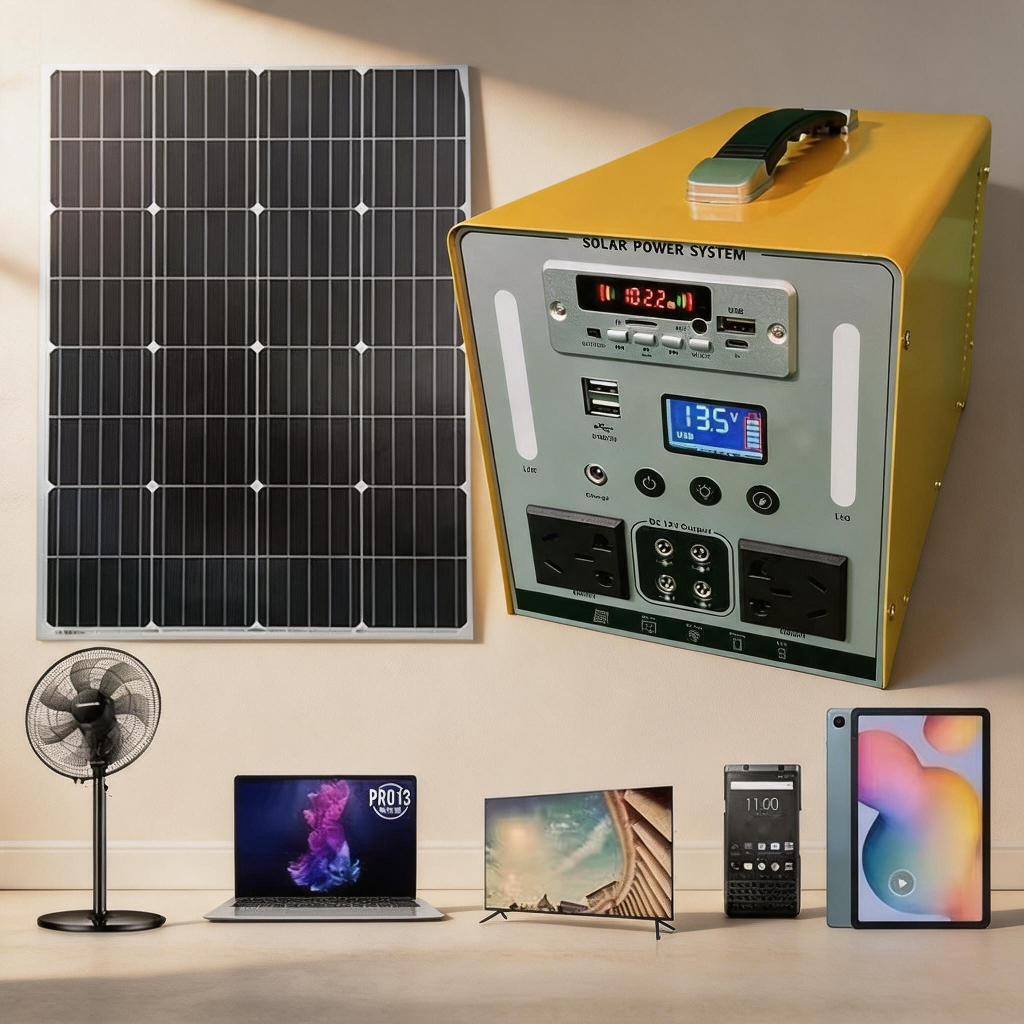 Portable 50W 100W 200W 300W Solar Power Station LiFePO4 Battery Factory Price Portable Power Station for Home Camping Emergency