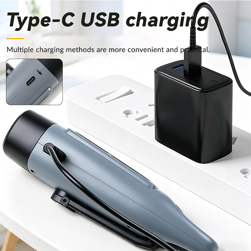 Solar LED Flashlight Hand Crank Power Generation Lighting Portable Multifunction Campinglight Outdoor Emergency