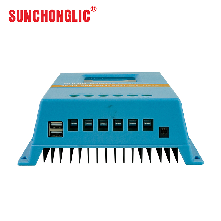 New 150A Automatic Intelligent 12V/24V/36V/48V High-Efficiency Durable MPPT Solar Charging Controller LCD Double USB Output