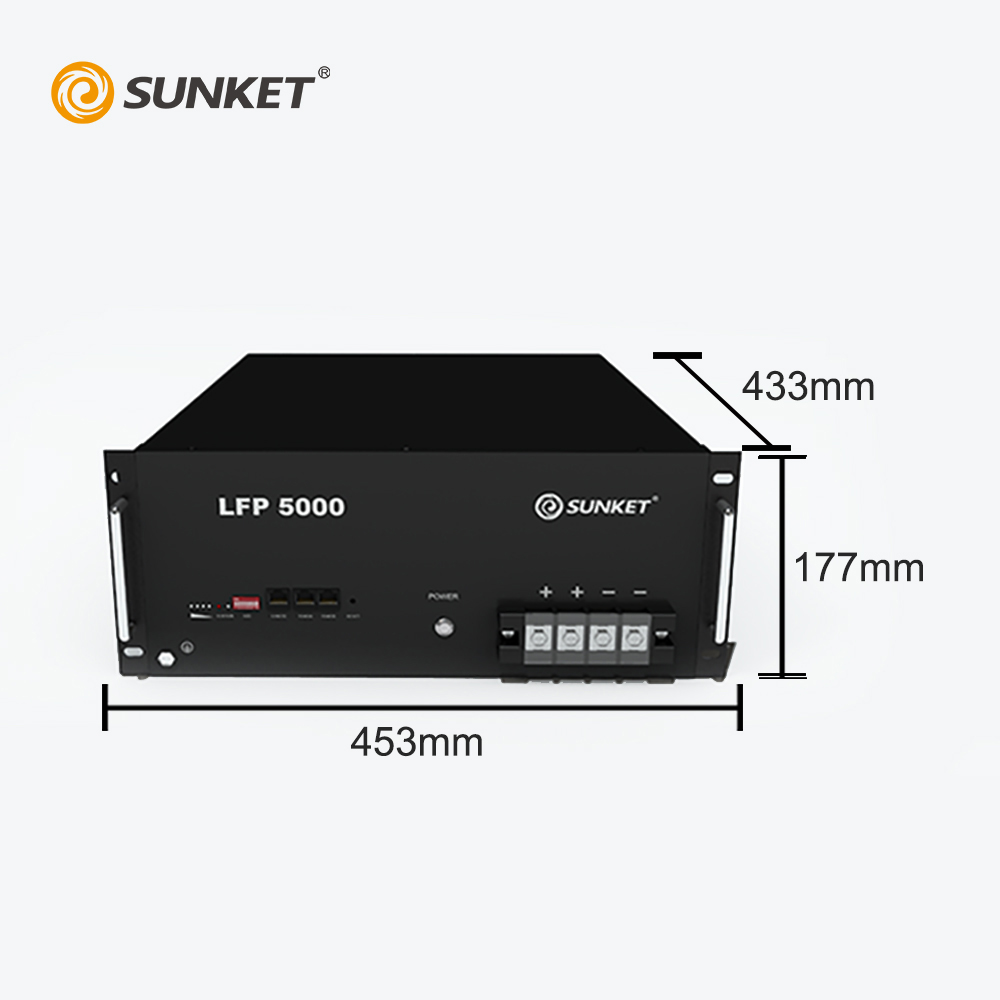 Sunket Batteries US3000 5000 Rack Mount LiFePO4 48V 50Ah 100Ah 200Ah Lithium Ion Battery 5KWH 10KWH Lithium Battery