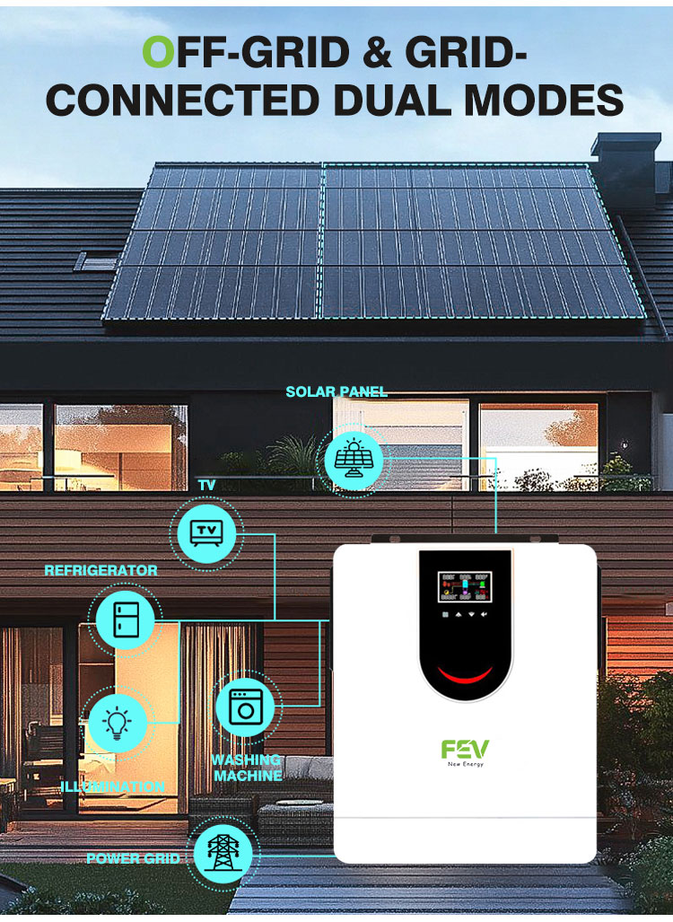 Off-Grid MPPT 15kw 8kw 10kw 1000W Hybrid Smart Inverter 5kw 12V 48V 220V 3kw 3000W 5000W Home Solar Inverter