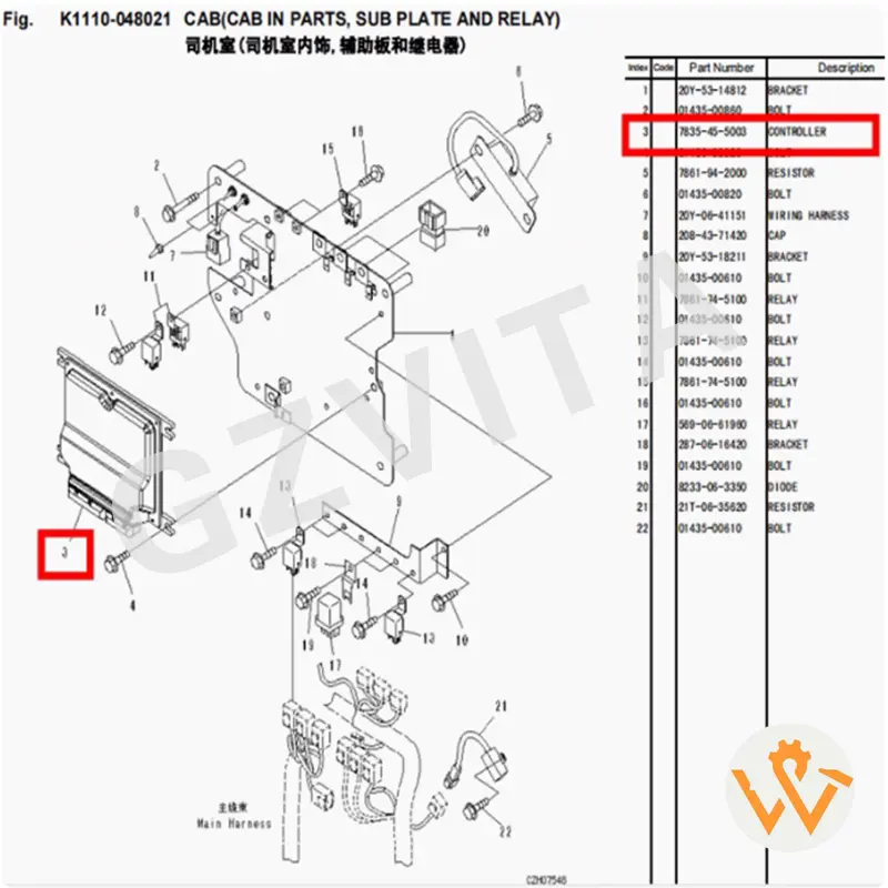 High-Quality 7835-45-5003 Cab Controller For PC390LC-8 PC300-8 PC350LC-8 Manufacturer, Product