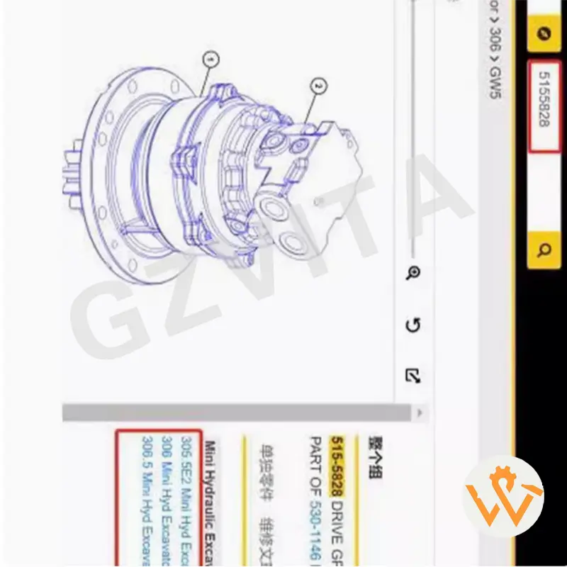 Wholesale Excavator PCR-4B-20A Swing Device 515-5828 5155828 for CAT E305.5E2 E305.5E2CR Swing Motor Rotation Motor  Slewing Motor Company, Product