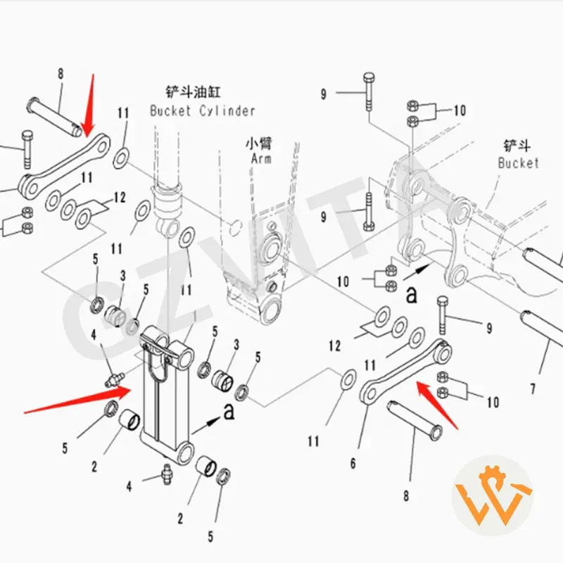 High-Quality 207-70-00470 Bucket Link For Excavator PC360-7 PC300-7 207-70-33120 Supplier, Factories