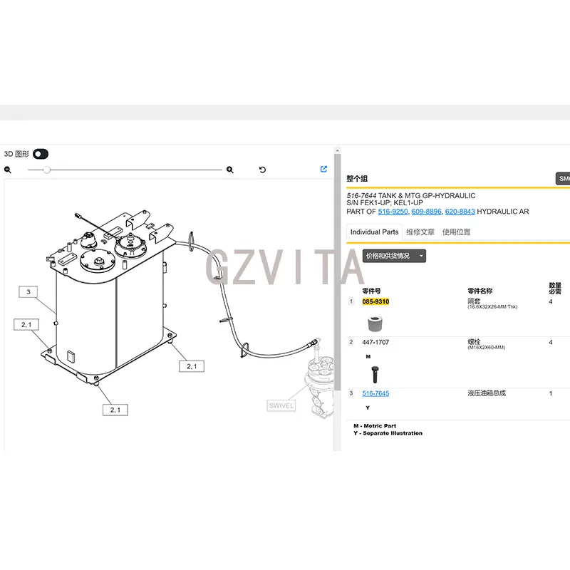 High-Quality 085-9310 Steel Spacer CAT312 320 307 Hex Head Bolt 447-1707 Manufacturers, Company