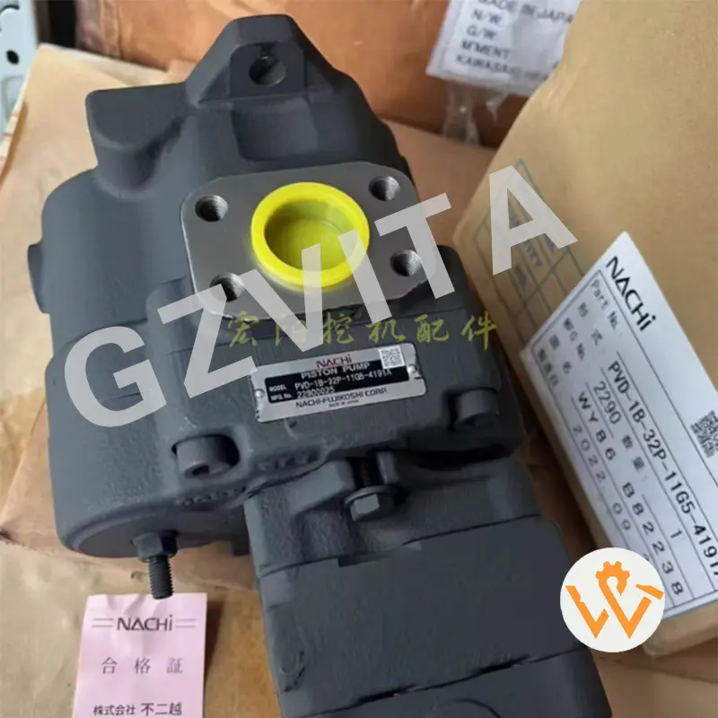 High-Quality Zx30U Main Pump Zx27 Hydraulic Pump Nachi PVD-1B-32P Hydraulic Main Pump KX71-3 KX61-3 Kubota Factory, Factories
