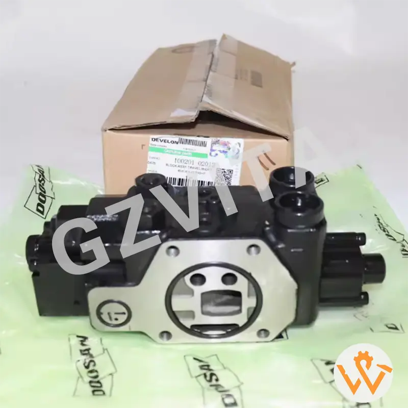 Custom 100201-02012 STAR ZEBRA Doosan DiWanlun Left Walking Valve Disc Assembly Valve Block Is Suitable for DX75-9C 80-9C Excavator Manufacturers, Factory