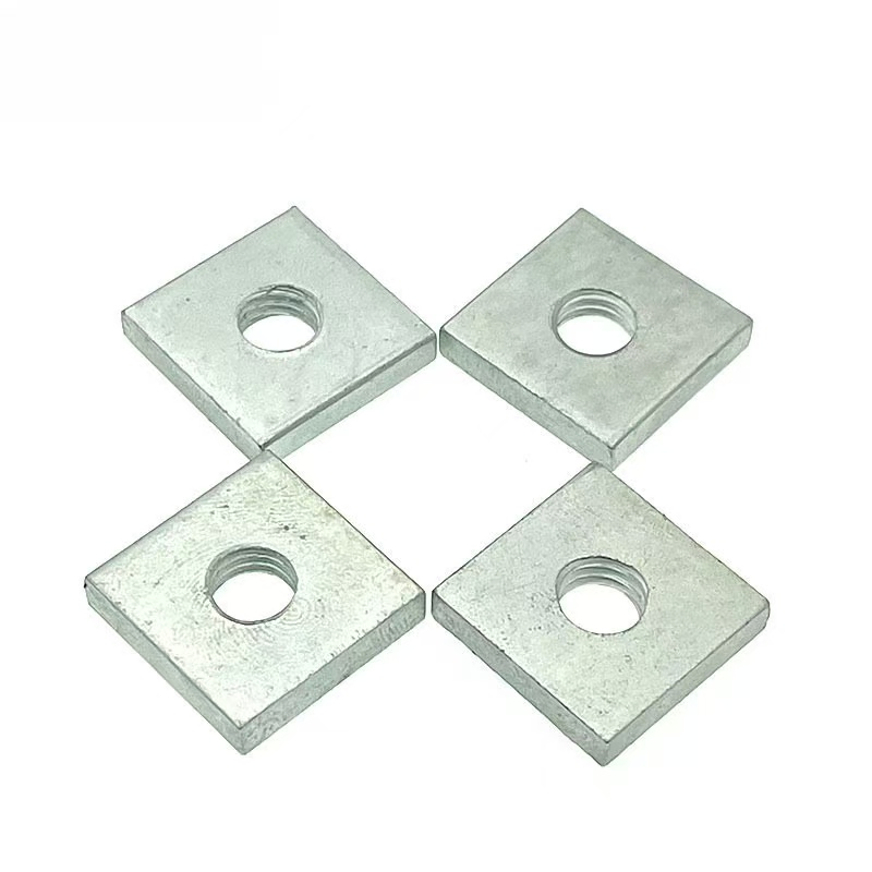 Galvanized Square Nut Fasteners for Durable Aluminum Profile Cap Applications