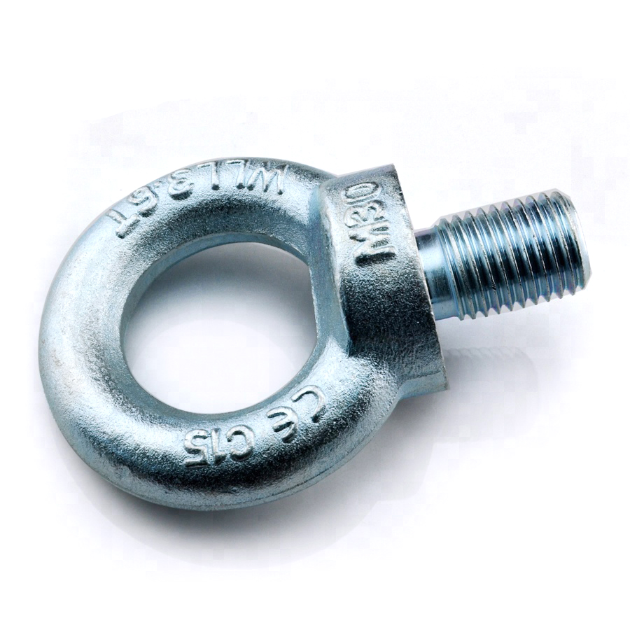 Industrial Grade DIN580 Galvanized Blue White Zinc Plated M30*3.5 Coarse Thread Grade 8.8 Steel Marine Lifting Eye Screw Bolts