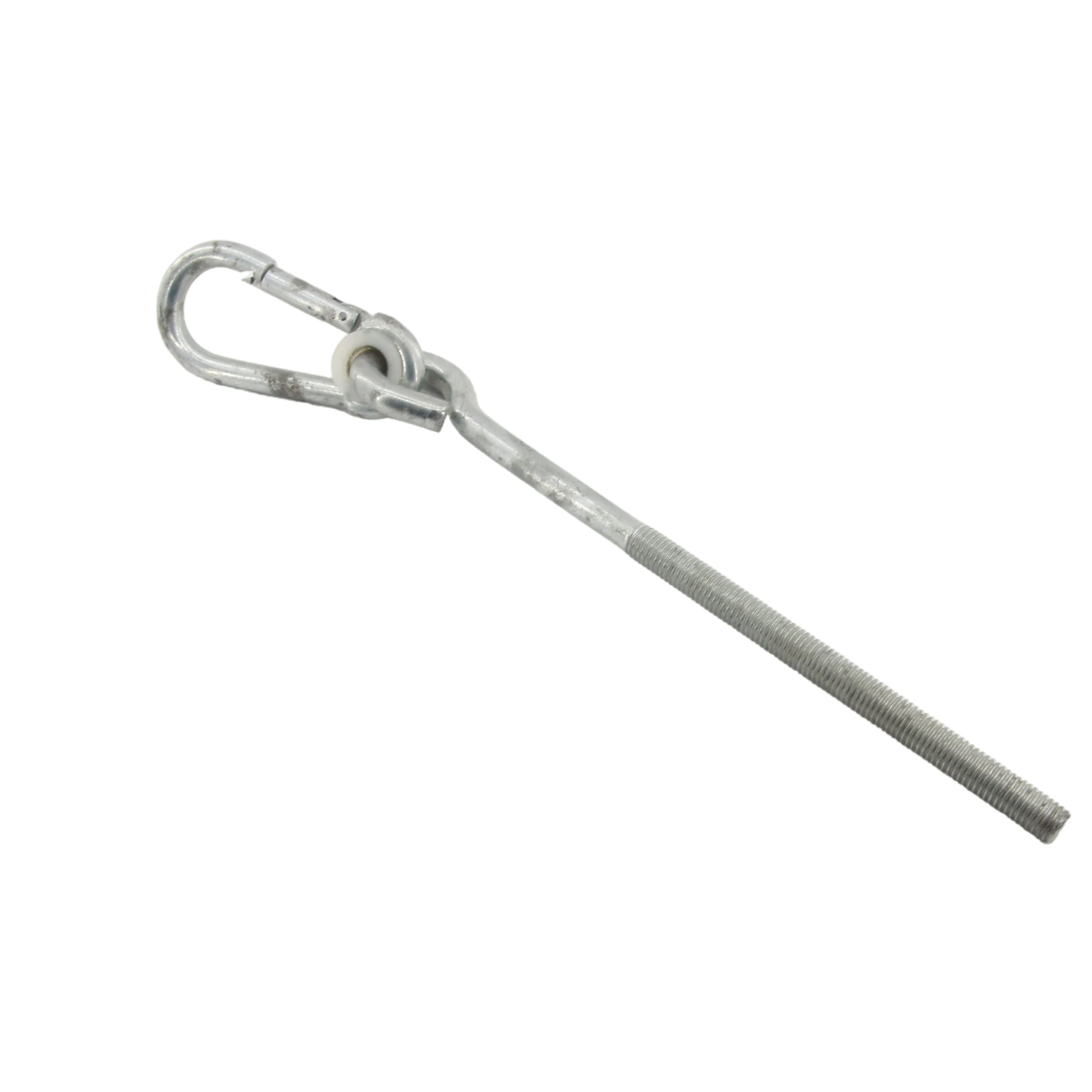 Galvanized Steel Eye Bolt with Locking Snap Hook -Weatherproof Fastener for Agricultural &amp; Transportation Use