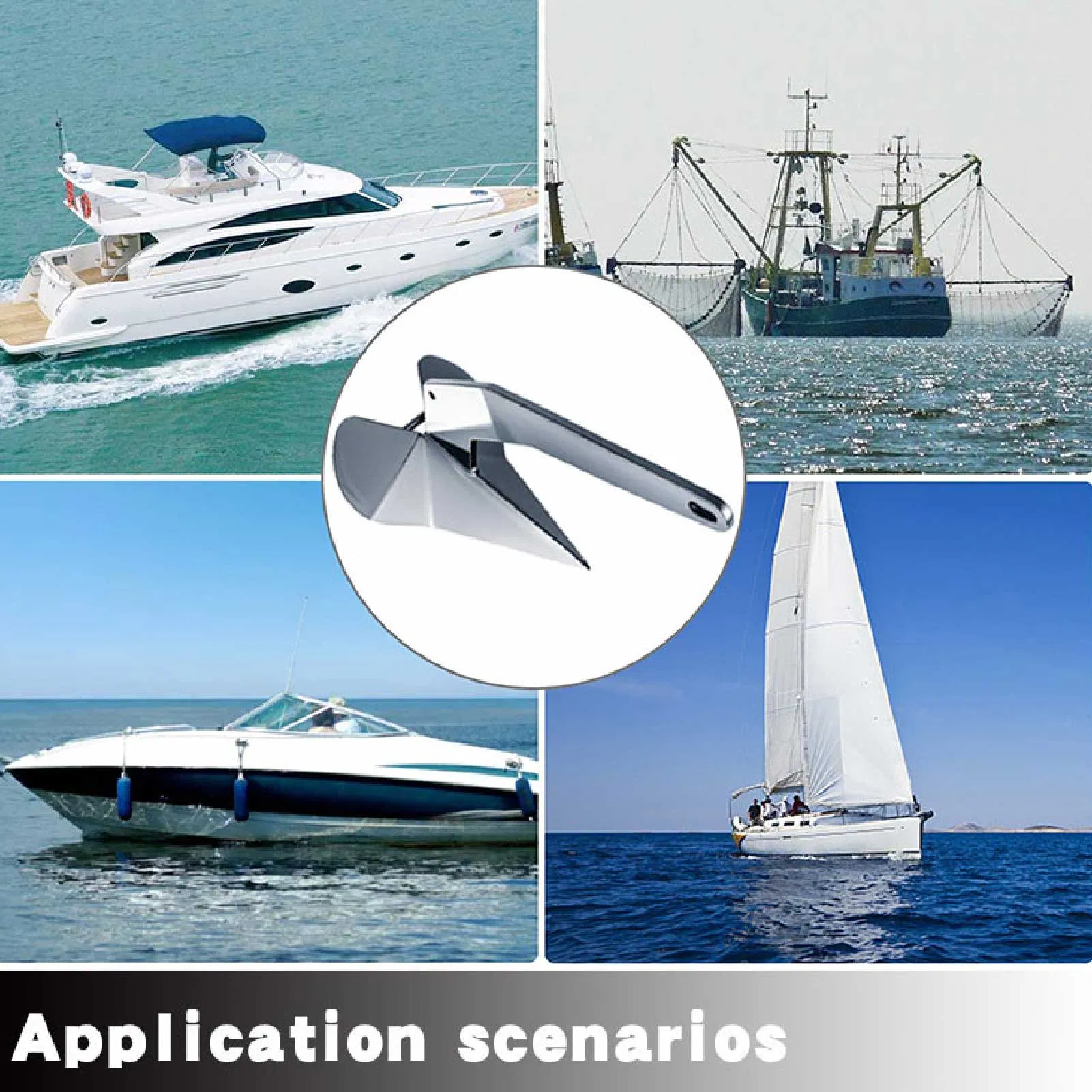 Heavy Duty Triangular Plow Anchor - 316 Stainless Steel Marine Grade