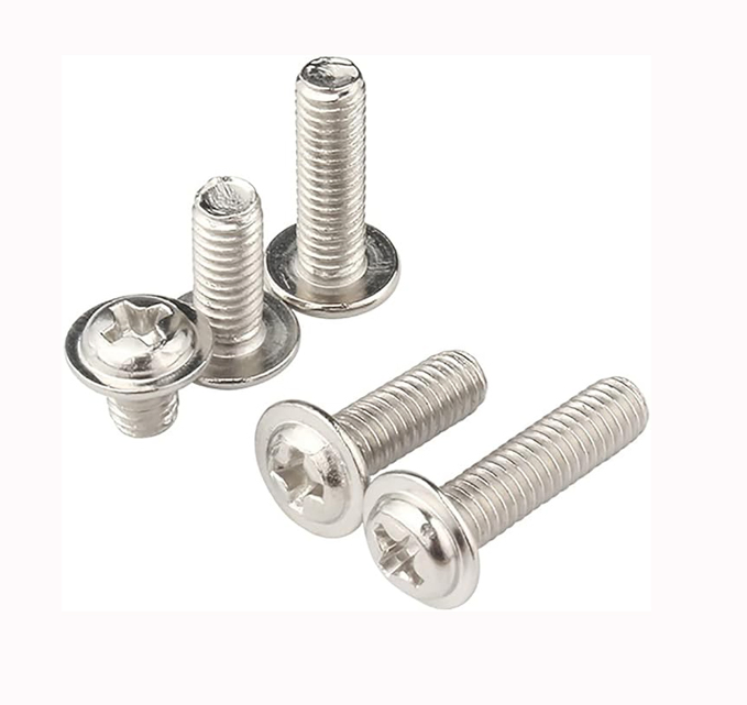 100PCS Packed Flat Round Thin Head Screws 304 Stainless Steel Phillips Drive Machine Screws Hardware Fastener for Industrial Application