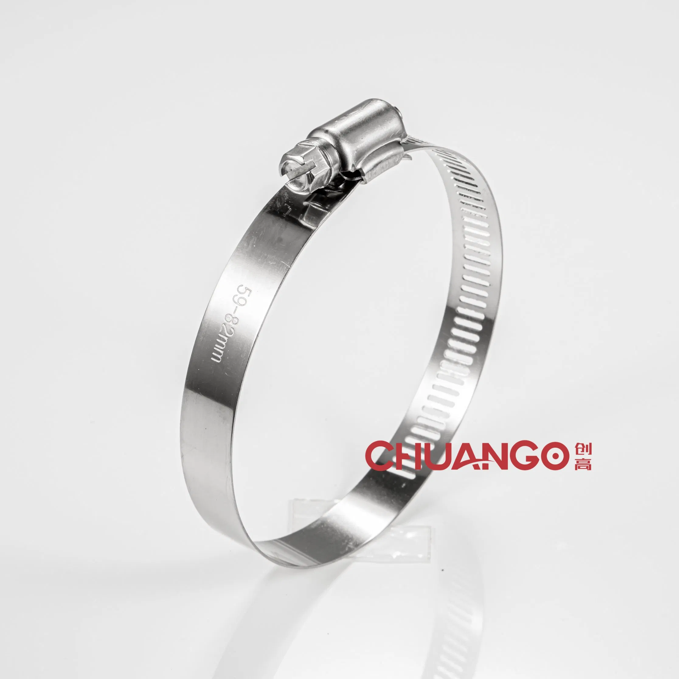 12.7mm Stainless Steel Worm Gear Hose Clamp, Adjustable Hose Clip, Band Fastener, Automotive Fuel Line Hose Fitting, Manufacturer, American Style