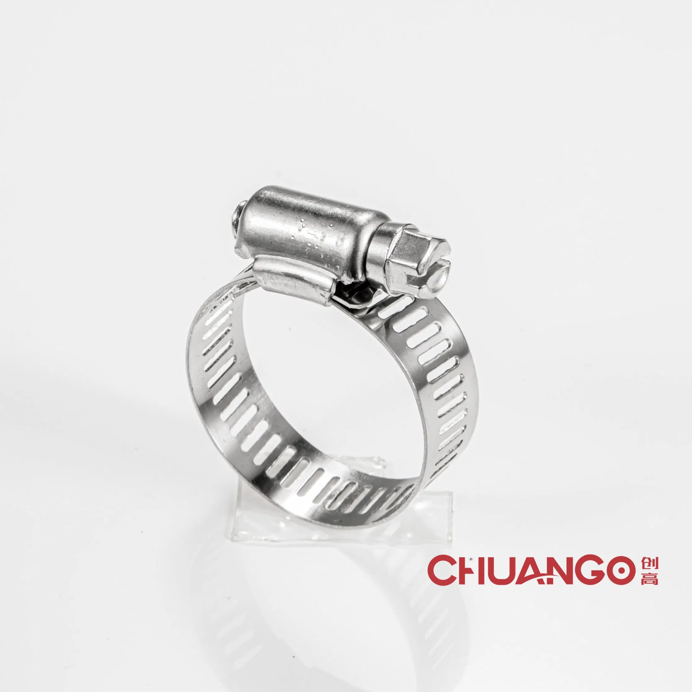 12.7mm Stainless Steel Worm Gear Hose Clamp, Adjustable Hose Clip, Band Fastener, Automotive Fuel Line Hose Fitting, Manufacturer, American Style