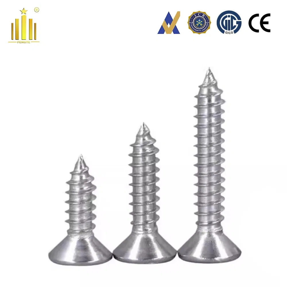 SS304 Self Tapping Screws Flat Head Weather Proof for Exterior Use