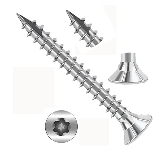 Stainless Steel 4X25mm Double Countersunk Head Chipboard Screws Wood Screw Made in China Fastener