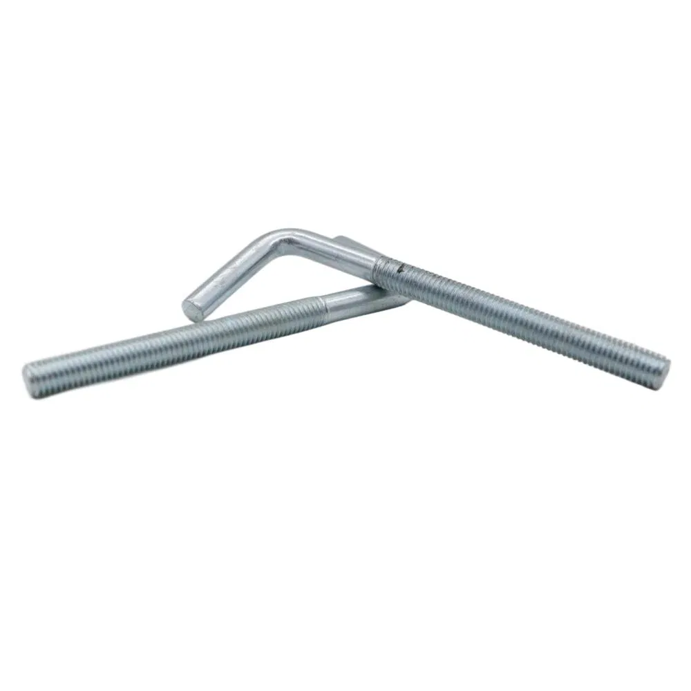 Carbon Steel 4.8 8.8 10.9 12.9 Mild Steel L-Bolt Fastener with Hex Nut DIN3570 M12 M14 M16 M20 Zinc Black Plain Galvanize with Quality Assurance