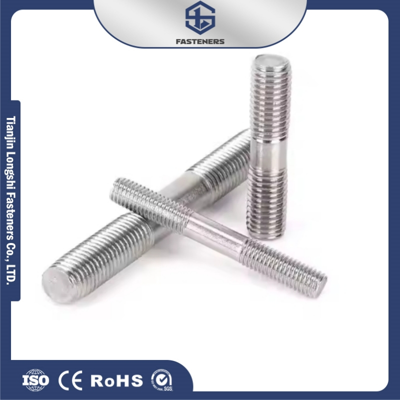 Petrochemical Fasteners S2205 S2507 Non Standard Stainless Steel Double End Stud Bolt Threaded Rod