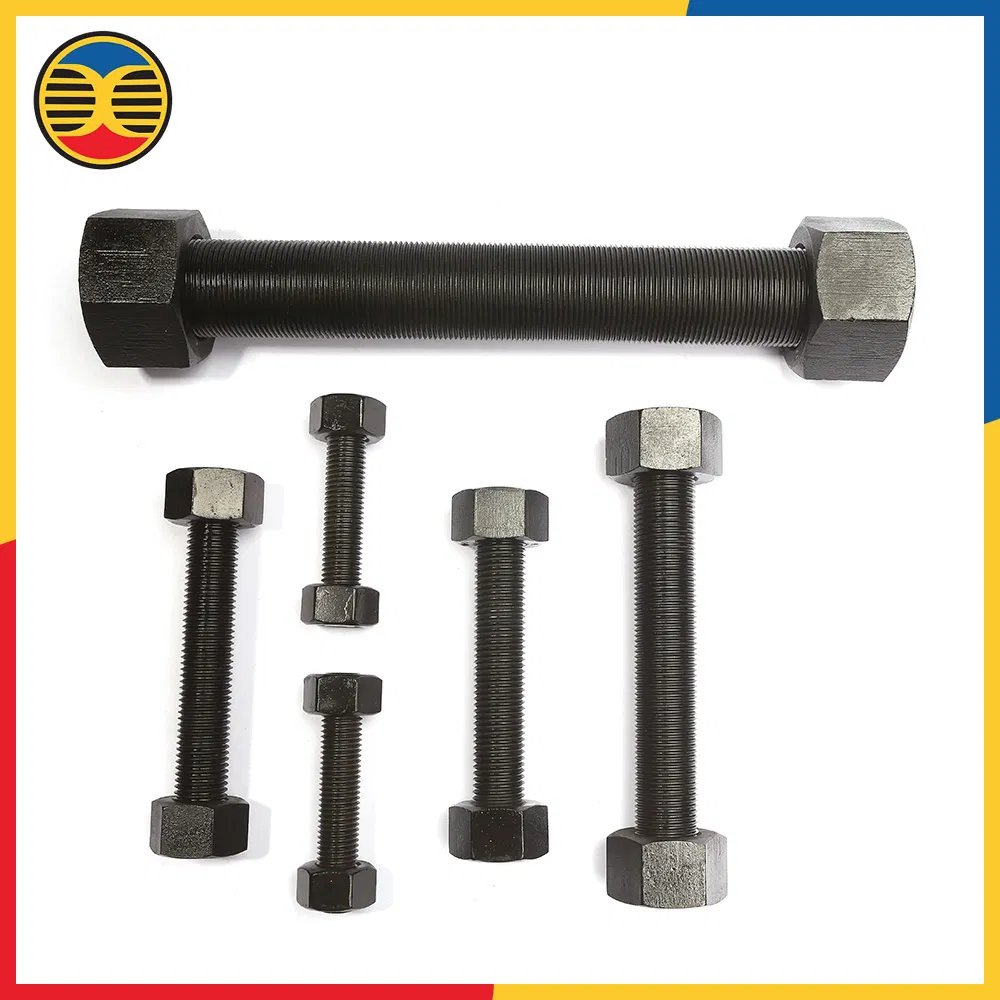 Best Selling High Strength Stainless Alloy Steel Half Thread Hardware Corrugated Nut Bolt Petrochemical Metal Hexagonal Stud Carriage Hex Flange Lock Fastener