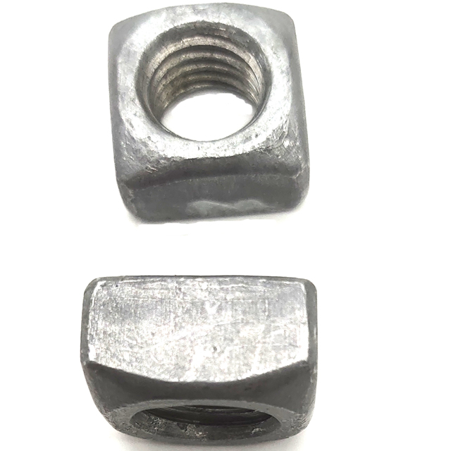 Chinese Factory Non-Standard Fastener Galvanized Plated Square Threaded Welding Nut Square Steel Customized Nuts