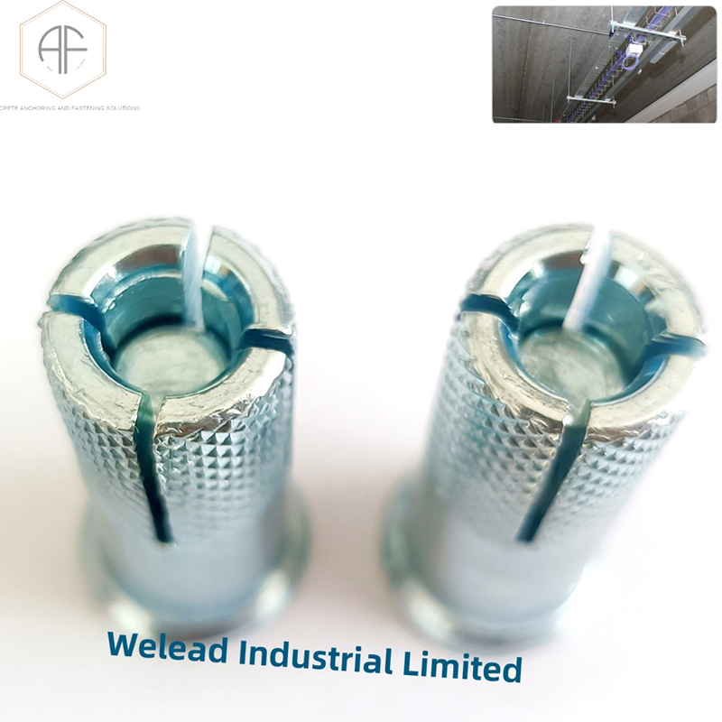 Made in China M12 Lipped Drop in Anchors Flush-Mount Fasteners for Threaded Bar or Bolts for Ceiling as Building Material in Construction