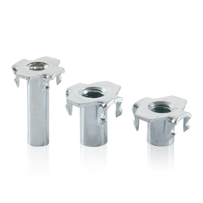 Factory Price Furniture Nut Carbon Steel &amp; Stainless Steel 4 Prong T Nut