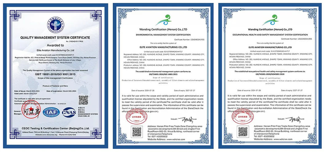 Quality Certificates