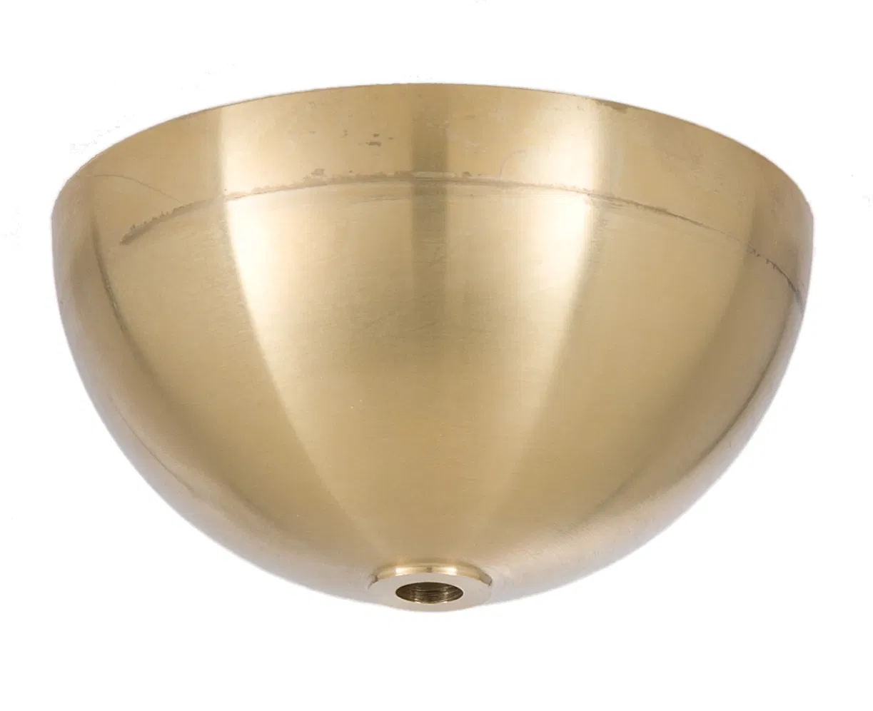 High Quality 5-1/8 Dia Antique H59 Brass Steel Canopy, Rolled Bottom Edge