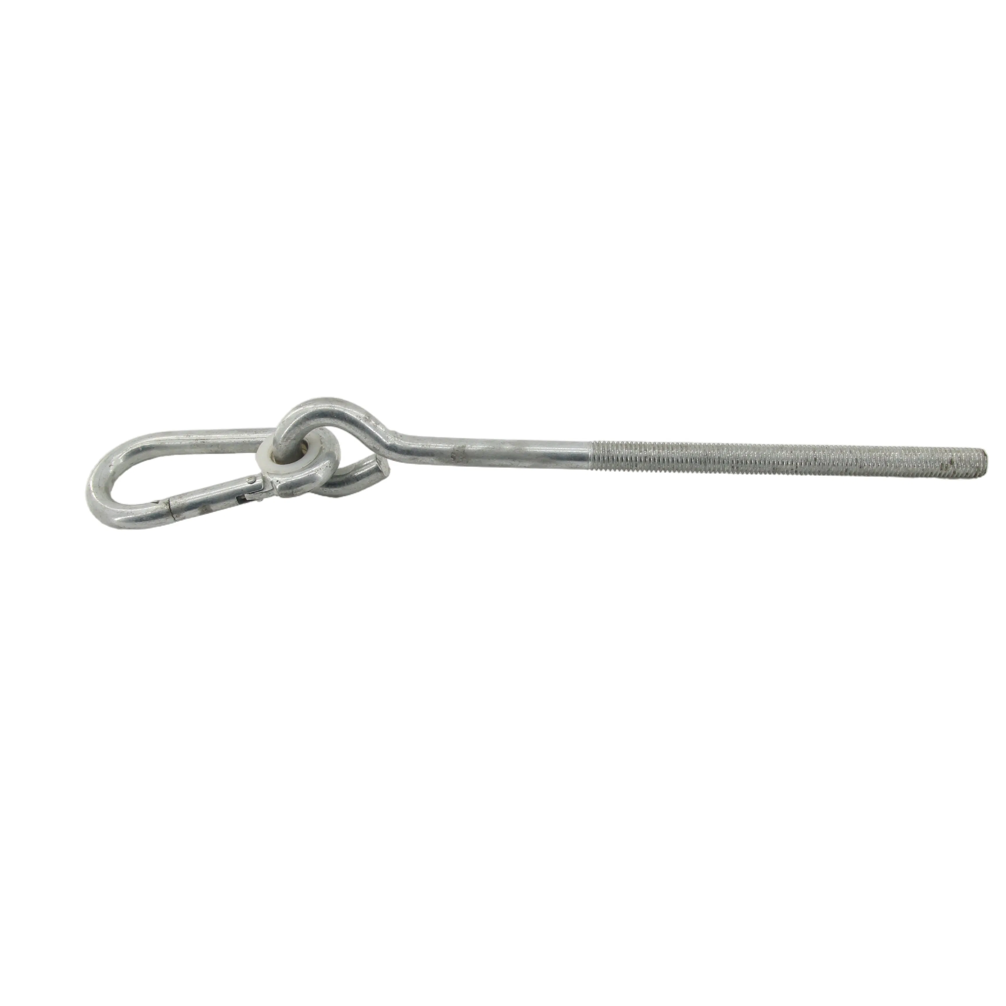 Galvanized Steel Eye Bolt with Locking Snap Hook -Weatherproof Fastener for Agricultural &amp; Transportation Use